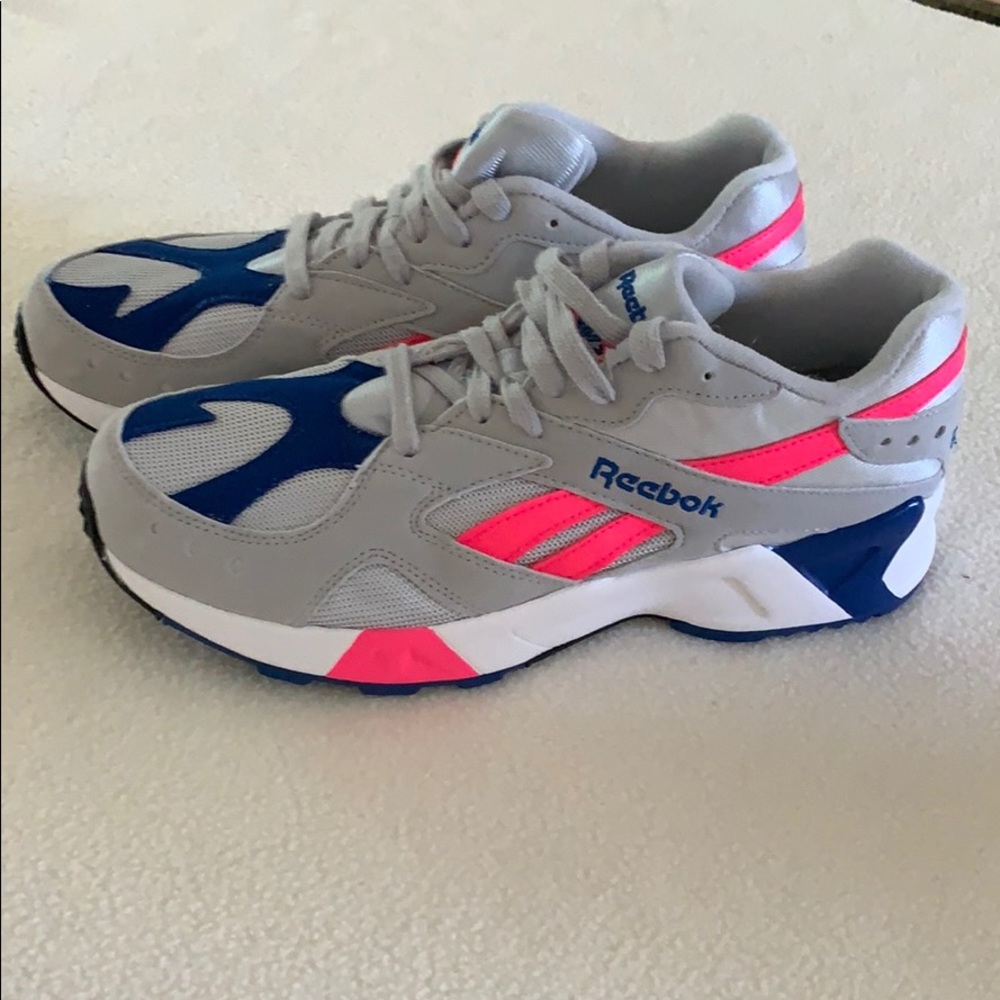 Reebok Aztrek Mens Shoes Grey/Acid Pink/White